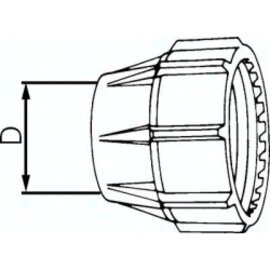 18910-50 Überwurfmutter für PEX-Rohrverschraubung, PP, 50 mm