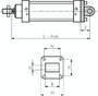 TG 125 ISO 15552-Laschenschwenkbe-festigung 125 mm, Aluminium