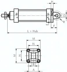 TQ 50 ISO 15552-Gabelschwenkbefesti-gung 50 mm, Aluminium