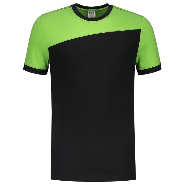 Tricorp T-Shirt Bicolor Quernaht 102006 Black-Lime