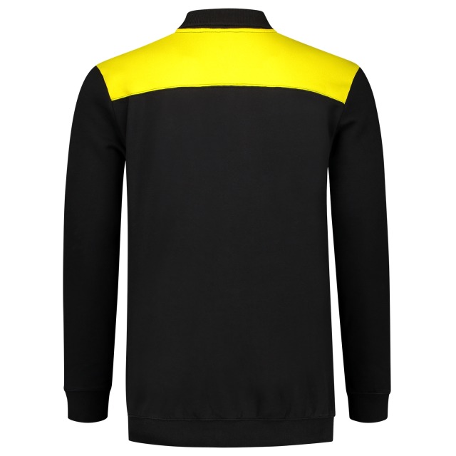Tricorp Sweatshirt Polokragen Bicolor Quernaht 302004 Black-Yellow