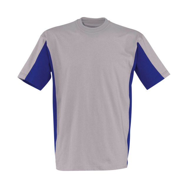 Kübler T-Shirt Kurzarm 5020 mittelgrau/kbl.blau