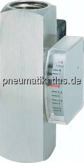 DMWV 10-45 MSV Durchflussmesser/-wächter, 15 - 45 l/min, 250 bar Messing vernickelt