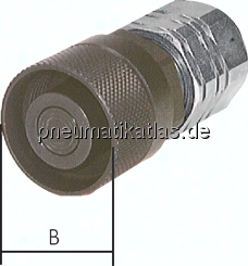 FFSS 12 Flat-Face-Schraubkupplung, Stecker Baugr. 3, G 1/2