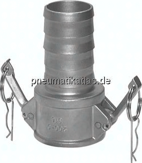 KLDS 38 A Kamlock-Kupplung (C) 38mm Schlauch, Aluminium