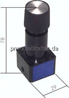 RP 50 VU Mini-Vakuumregler, M 5, -0,35 bis 0 bar