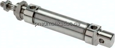 ZDM 20/125 ES ISO 6432-Zylinder, Edelstahl, Kolben 20mm, Hub 125mm