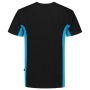 Tricorp T-Shirt Bicolor Brusttasche 102002 Black-Turquoise
