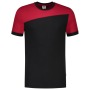 Tricorp T-Shirt Bicolor Quernaht 102006 Black-Red