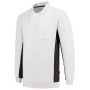 Tricorp Sweatshirt Polokragen Bicolor Brusttasche 302001 White-Darkgrey