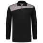 Tricorp Sweatshirt Polokragen Bicolor Quernaht 302004 Black-Grey