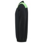Tricorp Sweatshirt Polokragen Bicolor Quernaht 302004 Black-Lime