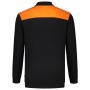 Tricorp Sweatshirt Polokragen Bicolor Quernaht 302004 Black-Orange