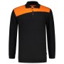 Tricorp Sweatshirt Polokragen Bicolor Quernaht 302004 Black-Orange