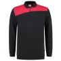Tricorp Sweatshirt Polokragen Bicolor Quernaht 302004 Black-Red