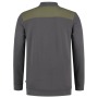 Tricorp Sweatshirt Polokragen Bicolor Quernaht 302004 Darkgrey-Army