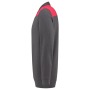 Tricorp Sweatshirt Polokragen Bicolor Quernaht 302004 Darkgrey-Red