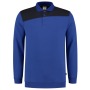 Tricorp Sweatshirt Polokragen Bicolor Quernaht 302004 Royalblue-Navy