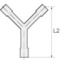 Y-Schlauchverbindungsstutzen, Winkel 90°, POM  Y-STU 1