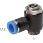 GRLAIQS 3810 G S Winkel-Drosselrückschlag-ventil G 3/8"-10mm,abluftregelnd (Standard)