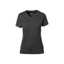 Hakro Damen-V-Shirt Cotton-Tec 169-28 anthrazit
